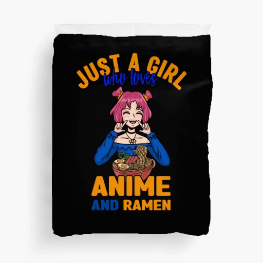 Just a girl who loves anime, ramen and shibas Duvet Covers