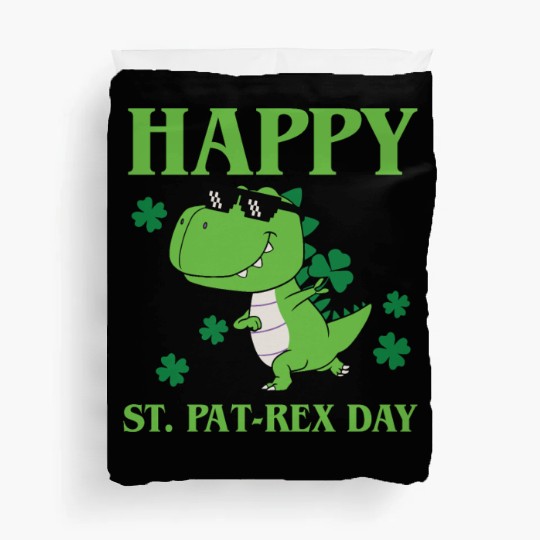 Happy St Pat-Rex Day Dinosaur Boys St Patricks Day Duvet Covers