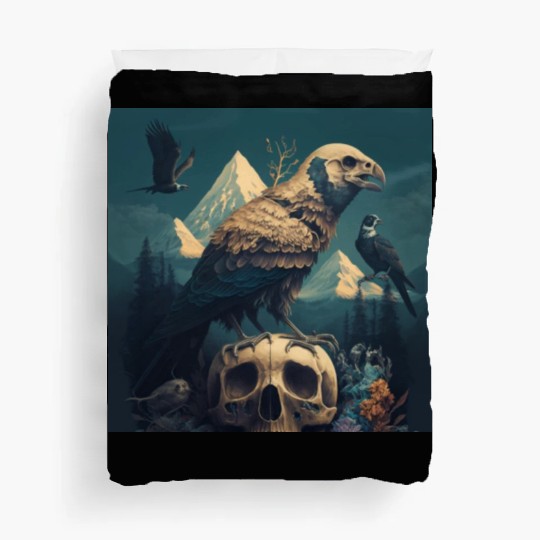 The Skull and the Eagle: A Mountainous Tale... Duvet Covers