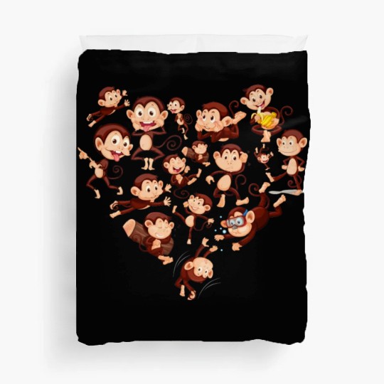 chimpanzee monkey Duvet Covers