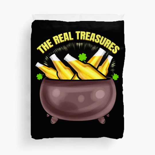 Beer Is The Real Treasure Pot Of Gold On St Duvet Covers