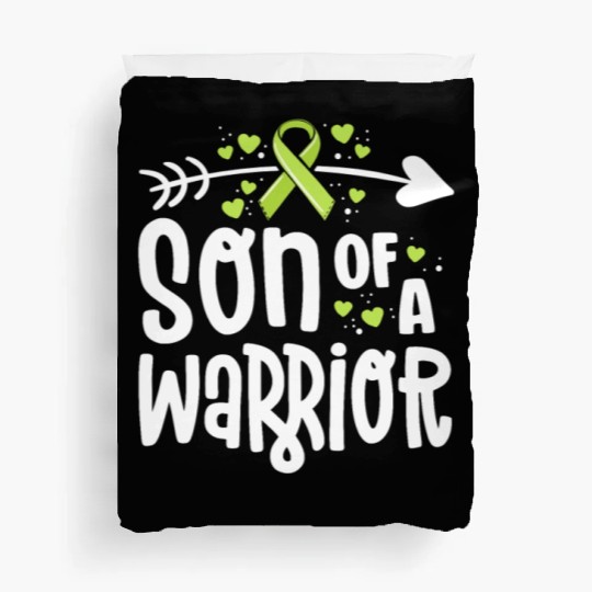 Son Of A Warrior Lymphoma Cancer Awareness Family Duvet Covers