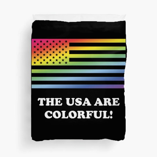 The USA Are Colorful! (Stars And Stripes) Duvet Covers