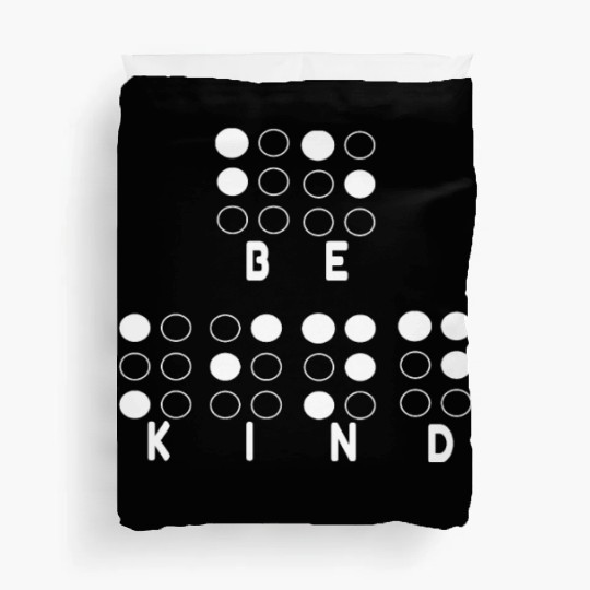 Kind Kindness Braille Alphabet Braille Language Duvet Covers