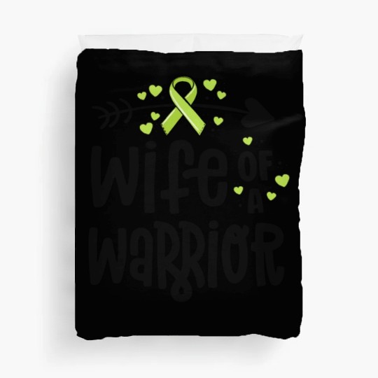 Wife Of A Warrior Lymphoma Cancer Awareness Duvet Covers