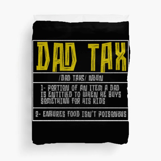 Vintage Dad Tax Definition Men Funny Father's Day Duvet Covers