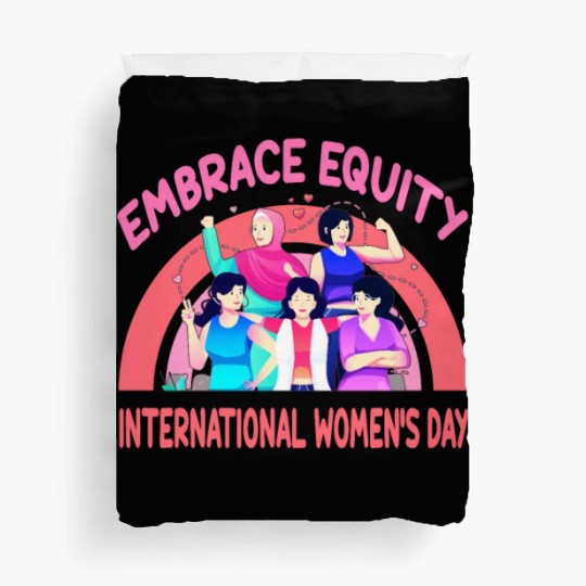 International Women's Day Embrace Equity Duvet Covers