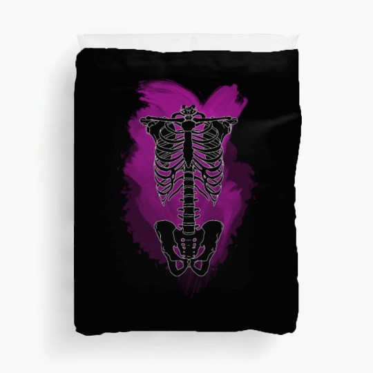 Neon Skeleton Rib Cage Duvet Covers