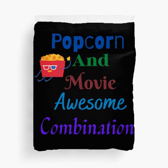 Popcorn And Movie Awesome Combination Duvet Covers
