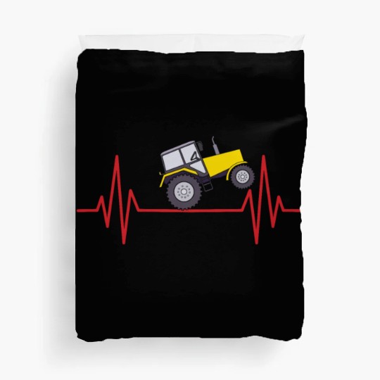 Beat Heart Pulse Tractor Truck Ranch Farm Farmer Duvet Covers