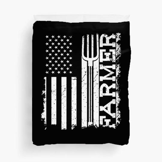 American Flag Patriotic Farmer Farming Duvet Covers