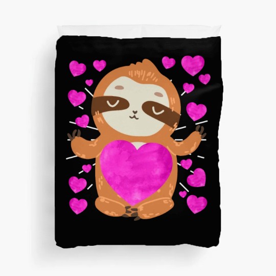 Couple love you my sloth Valentine's Day Duvet Covers