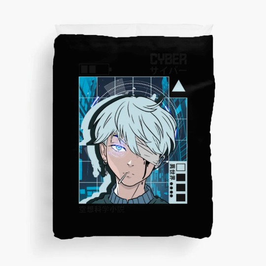 SciFi Anime Japanese City Aesthetic Tokyo Vaporwav Duvet Covers