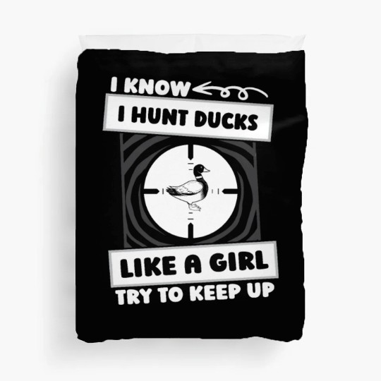 Duck Hunting Girl Duvet Covers
