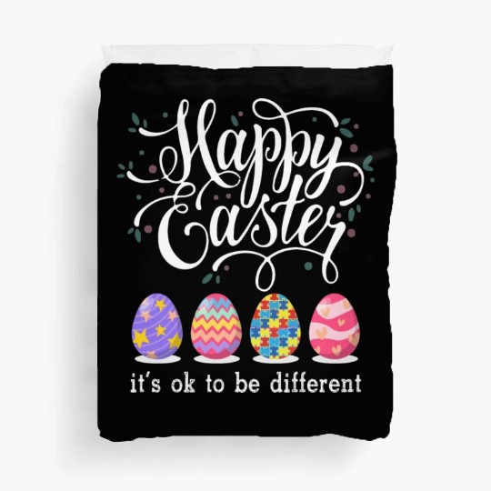 Autism Easter Egg Bunny Puzzle Awareness Duvet Covers