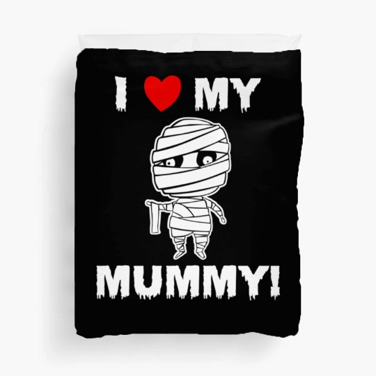 Kids Cute I Love My Mummy Funny Halloween graphic Duvet Covers
