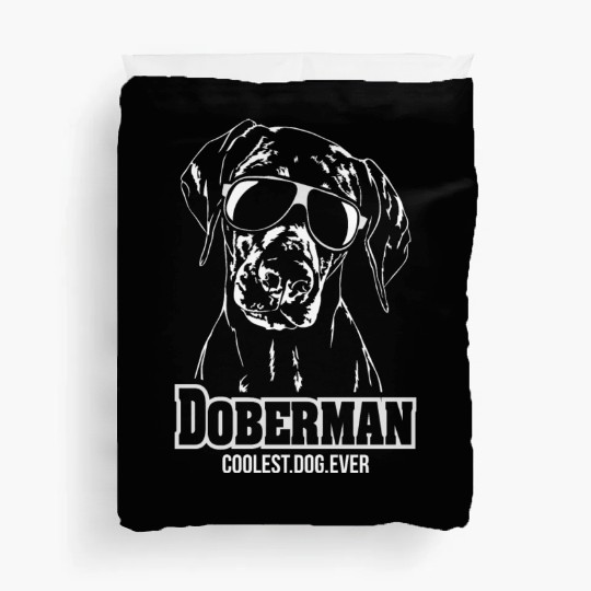 Doberman Pinscher coolest dog ever dog mom Duvet Covers