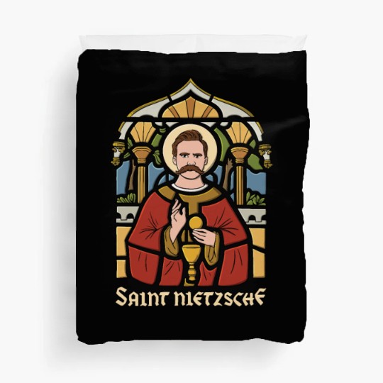 Saint Nietzsche Design for a Philosophy Student Duvet Covers