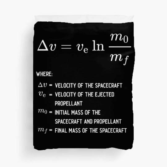 Rocket Equation Physics Rocket Science Physicist Duvet Covers
