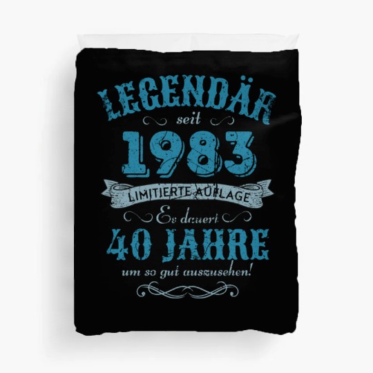 40th Birthday Vintage 1983 Duvet Covers
