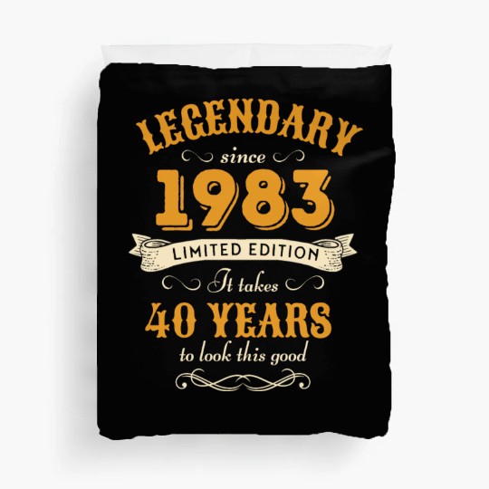 40th Birthday Vintage 1983 Duvet Covers