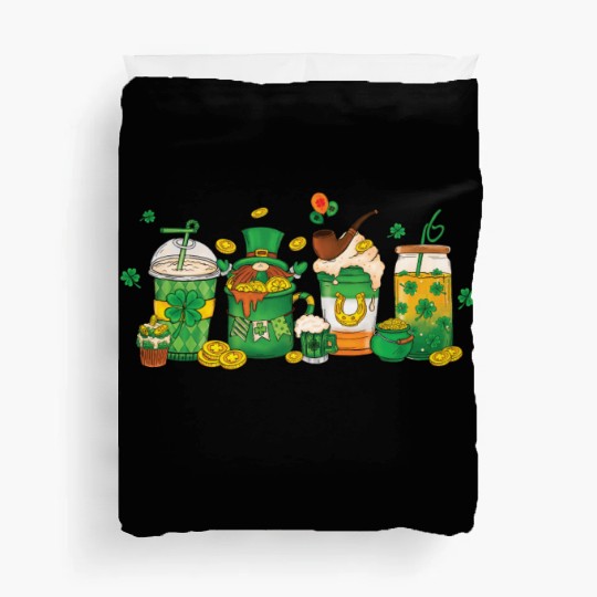 St Patricks Day with Gnome Coffee Lover Duvet Covers