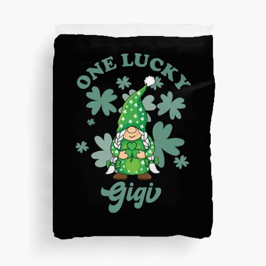 One Lucky Gigi Irish Gnome St. Patrick's Day, St. Duvet Covers