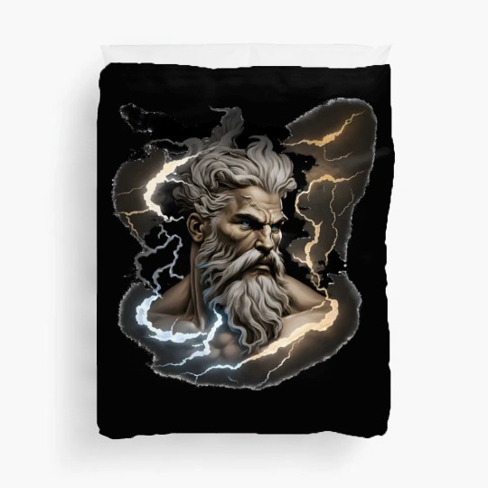 Zeus - A Colorful Tribute to the Greek God of Sky Duvet Covers