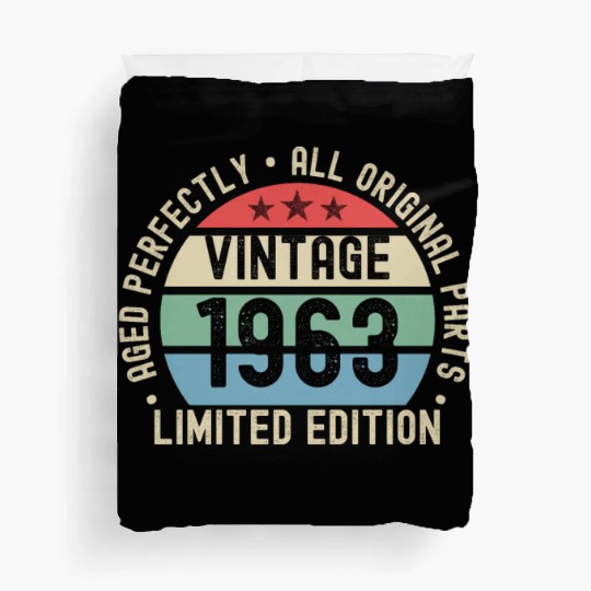 60th Birthday Vintage 1963 Duvet Covers