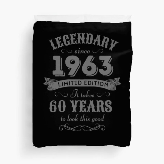 60th Birthday Vintage 1963 Duvet Covers
