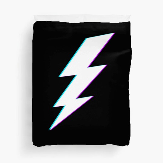 Lightning Bolt Vaporwave Storm Lightning Duvet Covers