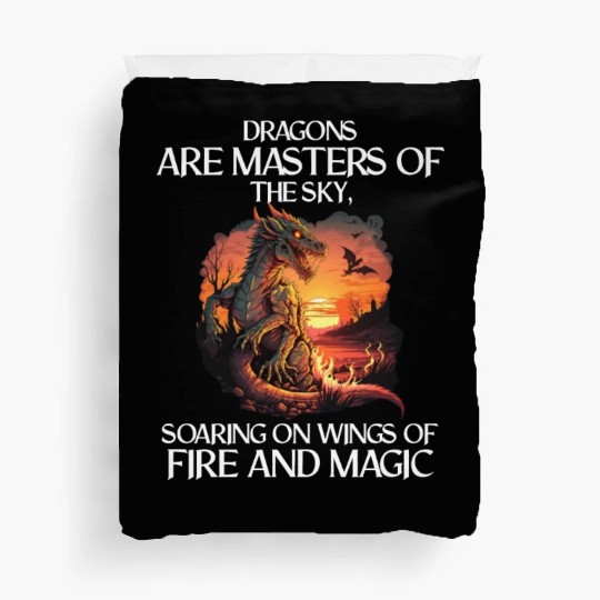 Mythical Creature Dragons Gift Men Dragon for a Duvet Covers