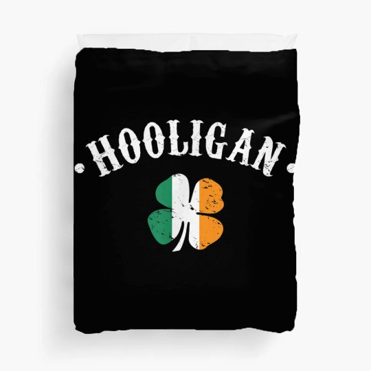 Hooligan St Patricks Day Irish Shamrock Flag Duvet Covers