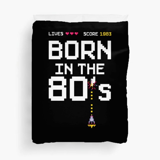 1983 Birtday Retro Gamer Pixel Born in the 80s Duvet Covers
