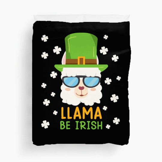 LLama be Irish Lama Alpaca St. Patrick's Day Duvet Covers