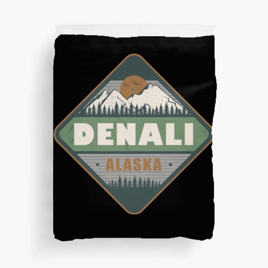 Denali Alaska US Vintage Hiking Design Duvet Covers