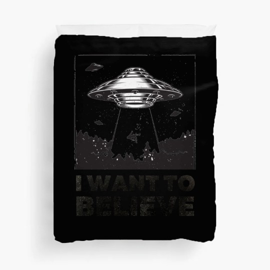 I Want To Believe Aliens UFO Area 51 Roswell Duvet Covers