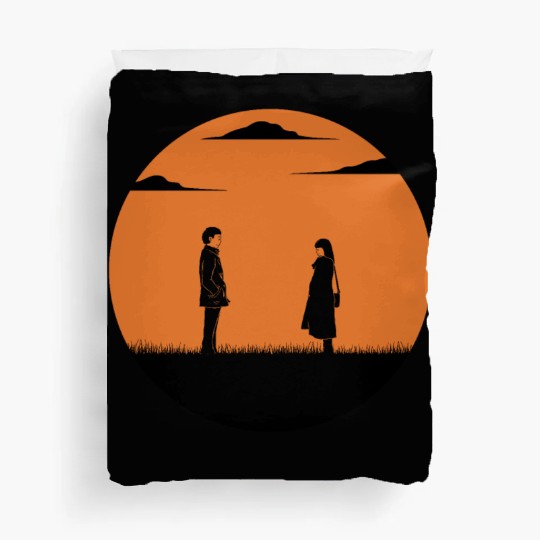 Love or parting in the full moon Duvet Covers