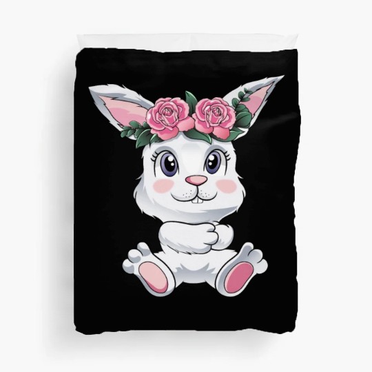 Easter Bunny Cute bunny Flowers Eggs Duvet Covers