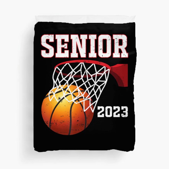 Graduate Senior Class of 2023 Basketball Player Duvet Covers