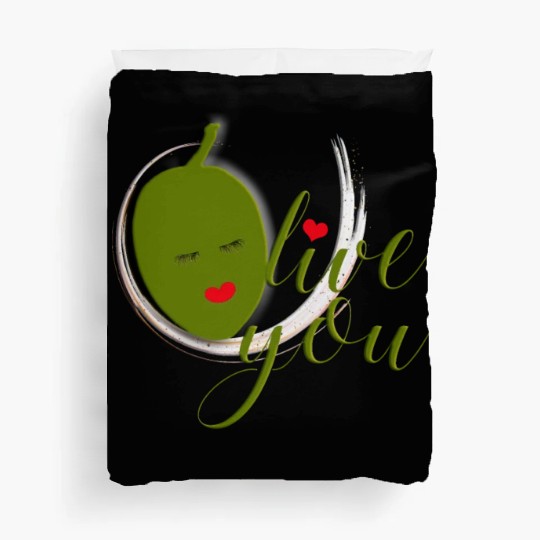 Olive you - I Love You Duvet Covers