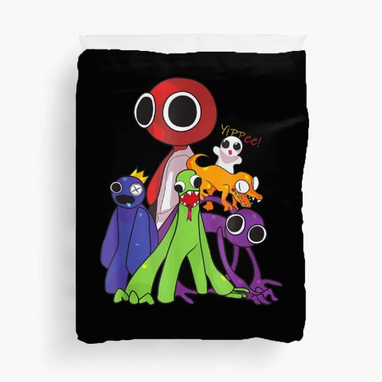 Rainbow Friends blue red orange green Duvet Covers