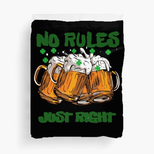st paddy funny day, green beer Irish day Duvet Covers