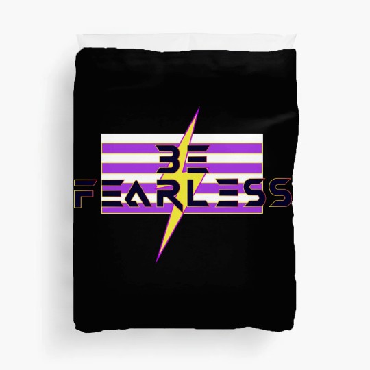 Be Fearless Flag w/Bolt (white text) Duvet Covers