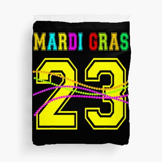 2023 Mardi Gras New Orleans Party Beads Bourbon St Duvet Covers