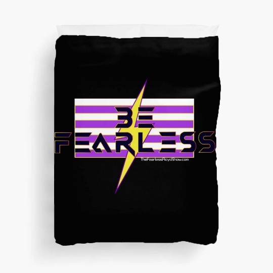 Be Fearless Flag w/Bolt (white text) Duvet Covers
