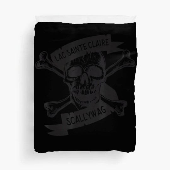 Michigan Lake St Clair Pirate Skull Bones Boating Duvet Covers