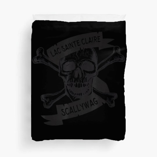 Michigan Lake St Clair Pirate Skull Bones Boating Duvet Covers