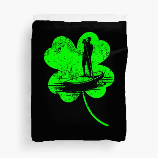 Paddleboard St. Patrick's day shamrock Duvet Covers