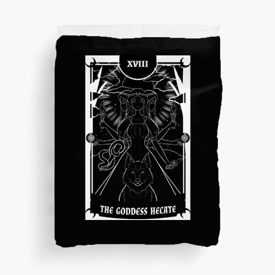 Anime Tarot Card Goddess Hecate Occult Gothic Witc Duvet Covers